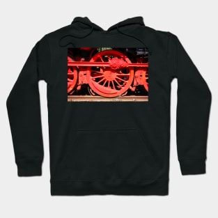 Red wheel of a steam locomotive type 50 3562-1, Germany, Europe Hoodie